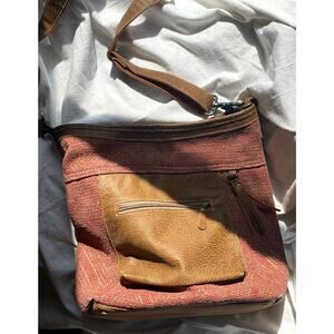 Myra Bag Free Spirited, shoulder bag with adjustable strap, leather canvas purse